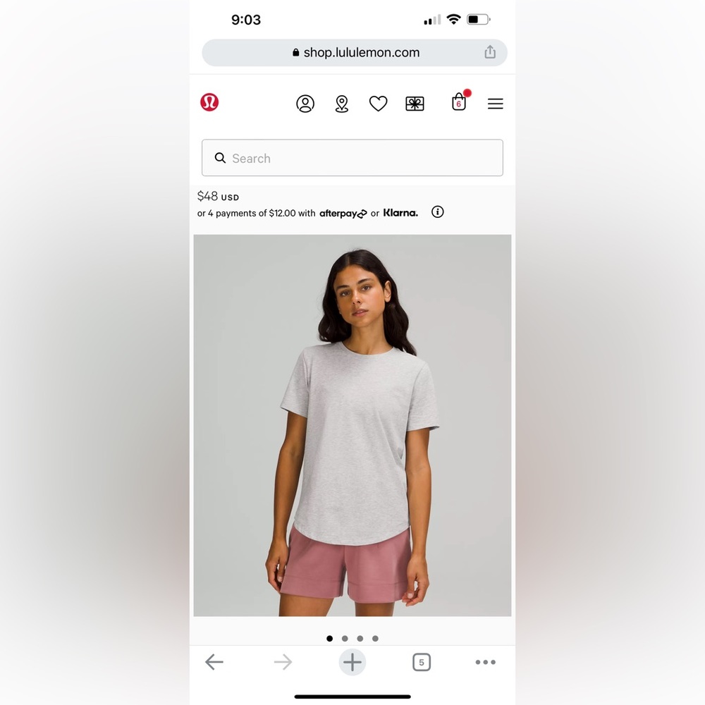 Lululemon Love Crewneck T-Shirt (size 6)